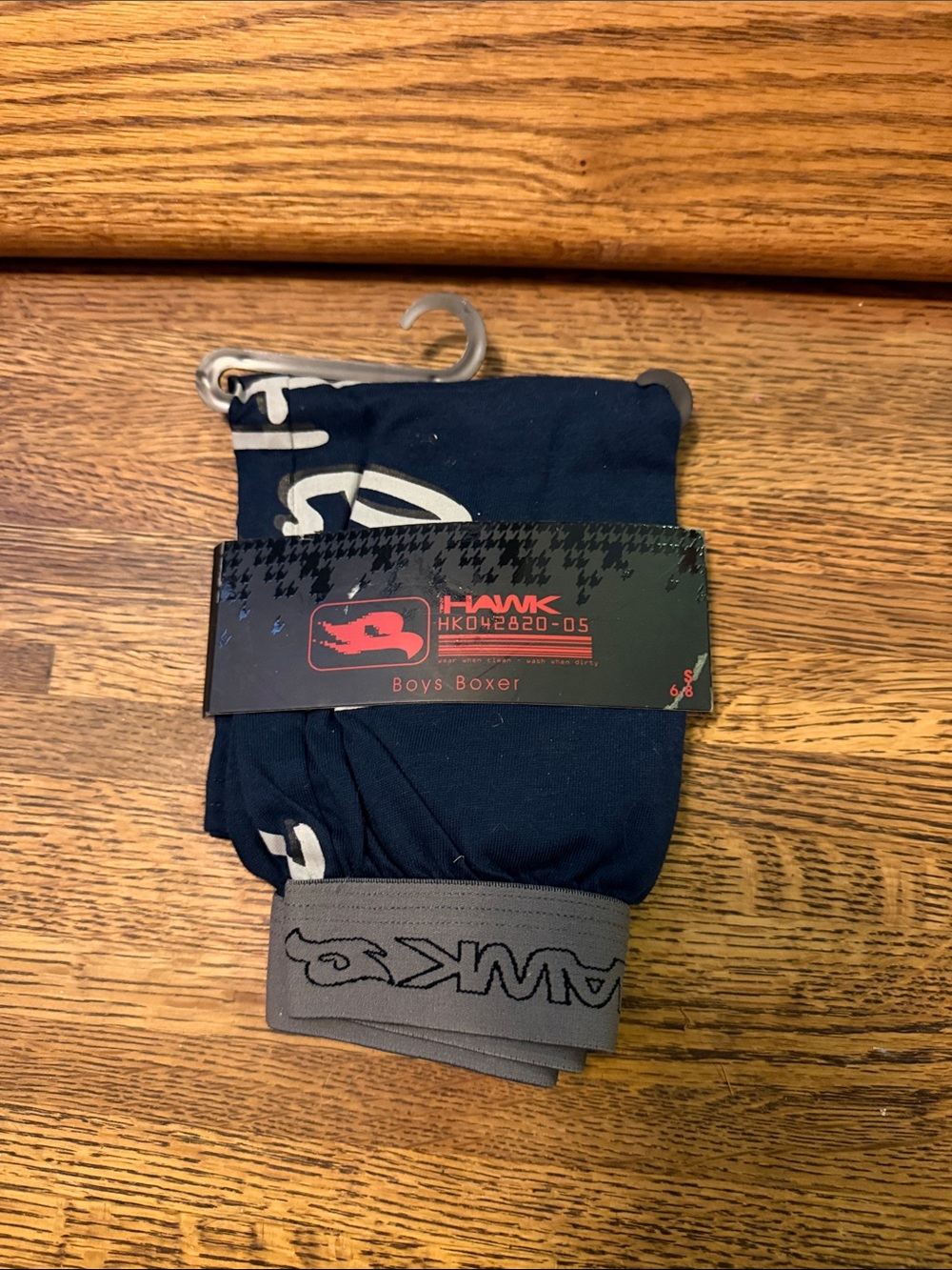 Brand new s 6-8 small Tony Hawk Navy Boxer Briefs with Gray Branded Waistband